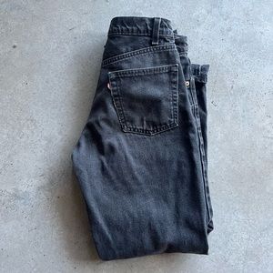 Black vintage straight leg Levi’s